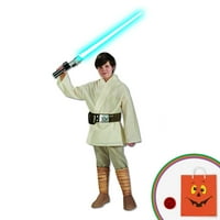 Војна на Starвездите Делукс Лук Скајвокер Комплет за костуми за деца со бесплатен подарок