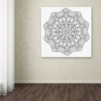 Трговска марка ликовна уметност Curl Mandala Canvas Art by Kathy G. Ahrens