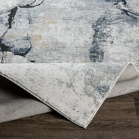 Уметнички ткајачи со мермер со модерен килим, сива боја