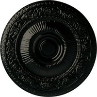 Екена Милхаурд 1 4 ОД 2 П Невео таванот Медалјон, црна бисер со рачно насликан