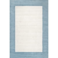 Nuloom Paine Hand Tufted Волна област килим, 5 '8', бебе сино