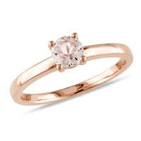 Miabellaенски Carat Carat Morganite Solitaire 10kt розово злато прстен