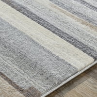 Уметнички ткајачи Роми Апстрактна област килим, сива, 7'10 круг