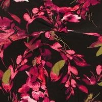 Фармерки со Софија од Софија Вергара плус големина Цветен печатење капаче за ракав Пресврт предниот дел од