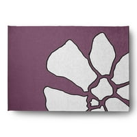 Едноставно Дејзи 5 '7' Виолетова ливчиња за ливчиња пролет Chenille килим