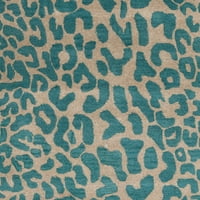 Уметнички ткајачи Bicauri Teal Modern 6 ’килим со тркалезна област