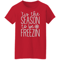 Графичка Америка празничен ладен Божиќен празник Тис сезоната да биде замрзнување на женската графичка маица