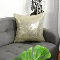 Уникатни поволни цени Плескав секвен декоративно фрлање перница за фрлање 16 16 златен тон