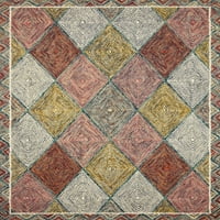 LOLOI II спектар геометриски тиркизна фиеста област килим