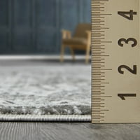 LOMAKNOTI RHANE ALVEZI 8 '10' темно сива ориентална затворена полипропилен област килим