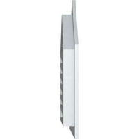 Ekena Millwork 22 W 26 H врв на врвот на теренот за проветрување: Функционален, PVC Gable Vent W 1 4 рамка за рамна трим