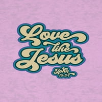 Блажена девојка маица за момче - Loveубов како Исус - Кенди срца Хедер - Х -ЛАРГ
