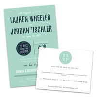 Персонализирани типографски покани за венчавки