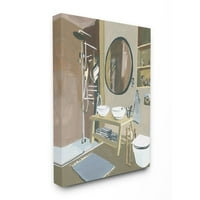 Tupleple Industries модерен мијалник за бања, повеќебојно акрилно сликарство платно, wallидна уметност дизајн