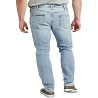 Сребрени фармерки копродукции Машки Тенок Кенастон Слим се вклопуваат тенок фармерки за нозе, големини на