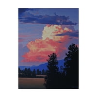 Трговска марка ликовна уметност „Вечерни облаци“ платно уметност од Рон Паркер