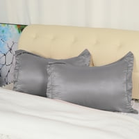 Уникатни поволни цени сатен свилен плик за затворање перница за грабнување сив будоар