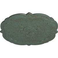Ekena Millwork 3 8 OD 1 P Викторијански тавански медалјон, рачно насликан облак пукна крцка