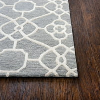 Rizzy Home Sh182b Grey 5 '7' килим со рачно затегната област