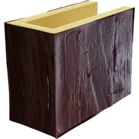 Екена мелница 4 H 4 D 48 W Hand Hewn Fau Wood Camplace Mantel Kit W alamo Corbels, Premium Mahogany