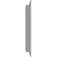 Ekena Millwork 22 W 28 H Правоаголник Гејбл Фунд Функционален, PVC Gable отвор со 1 4 рамка за рамна трим
