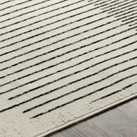 Уметнички ткајачи Пиза Омбре област килим, црн слонова коска, 7'10 10 '