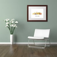 Трговска марка ликовна уметност „Портланд Орегон Скајлин ВБ-1“ платно уметност од Марлен Вотсон, бел мат, дрвена рамка
