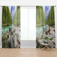DesignArt „Словенија водопад панорама“ панел за завеси