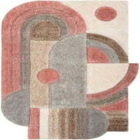 Добро ткаени геометриски модерни килими на Пабло, руменило сиво