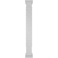 Ekena Millwork 8 W 8'H Craftsman Classic Square Non-Tapered Large Barkesh Fretwork Column W Tuscan Capital