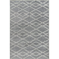 Нулум Холи Дијамант Трелис област килим, 9 '12', сиво