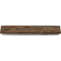 Ekena Millwork 12 W 10 H 22'l 3-страничен Riverwood Endurathane Fau Wood Teailing Beam, Premium AdEd