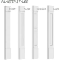 12 W 60 H 2 P два еднакви рамни панели PVC Pilaster W Стандарден капитал и база